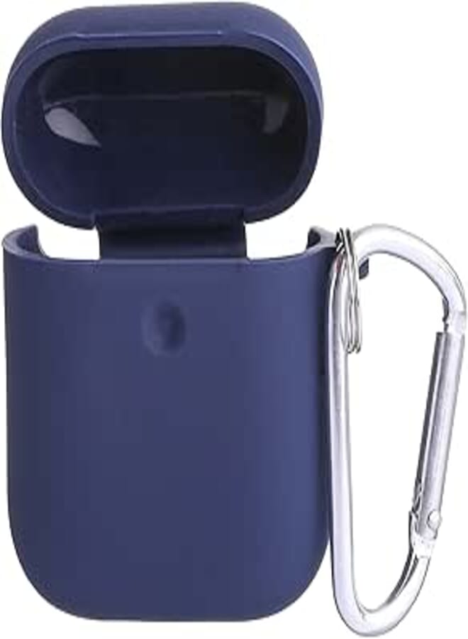 Keendex kx 1689 silicon cover for airpods protection & point for power with hanger- blue